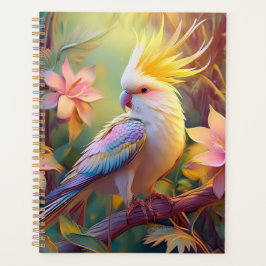 Agenda Ave de Fantasia de Asa Iridescente Cacatua