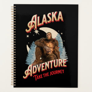 Agenda Aventura do Pé-Grande do Alasca Arte Retro da Natu