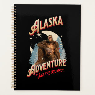 Agenda Aventura do Pé Grande do Alasca Arte Retro da Natu