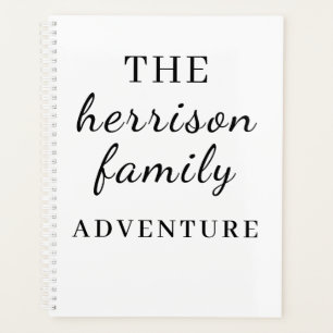 Agenda Aventuras em Família Design Minimalista Moderno