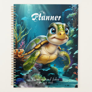 Agenda Aventuras submarinas com a tartaruga alegre.