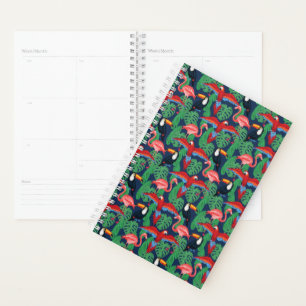 Agenda Aves Tropicais Em Cores Brilhantes