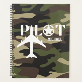 Agenda Avião militar e piloto, Camuflagem, Minimalista