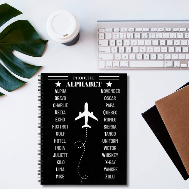 Agenda Aviation NATO Phonetic Alphabet Airplane Simple (Criador carregado)