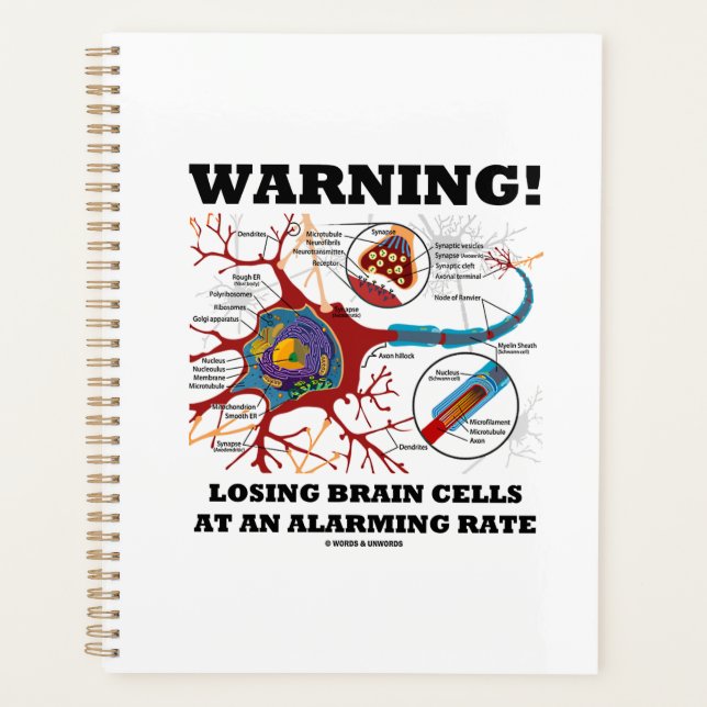 Agenda Aviso! Perda De Células Cerebrais A Uma Taxa Alarm (Frente)