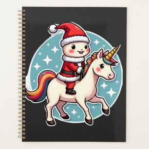 Agenda Axolote Unicórnio Kawaii Natal Papai Noel Feliz Na