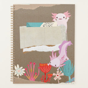 Agenda Axolotl sob água para amantes Axolotl 