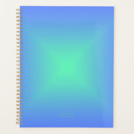 Agenda Azul-gradiente de diamante a verde-aquamarina