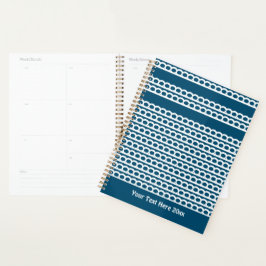 Agenda Azul oceano e ondas bolha modernas brancas