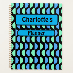 Agenda Azul personalizado e verde padrão