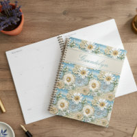 Azul Satin Daisy & Pearls 3D