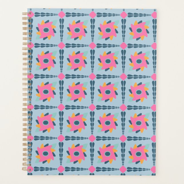 Agenda Azulejo decorativo colorido (Frente)