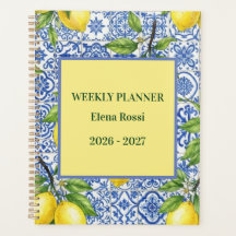 Azulejo Siciliano & Limão Personalizado de Volta à
