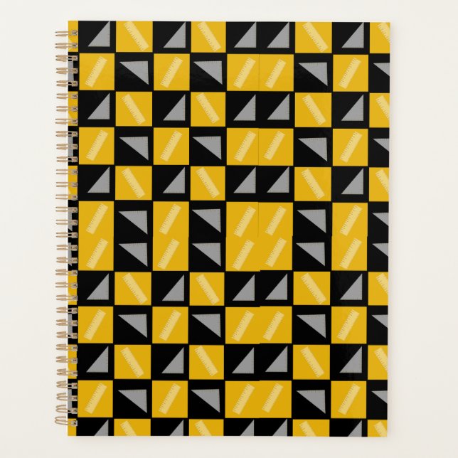Agenda Back to School Chessboard Pattern – Rulers & Trian (Frente)
