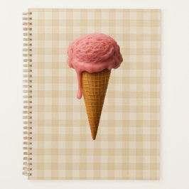 Agenda Back to school spiral calendar pink, beige planner