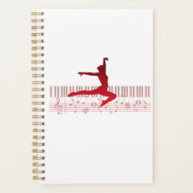 Bailarino de ballet em um teclado