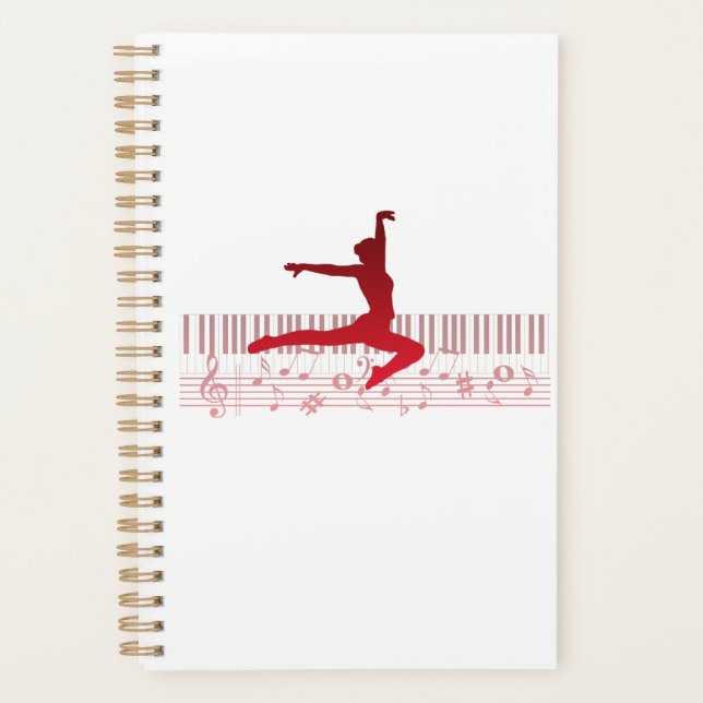 Agenda Bailarino de ballet em um teclado (Frente)