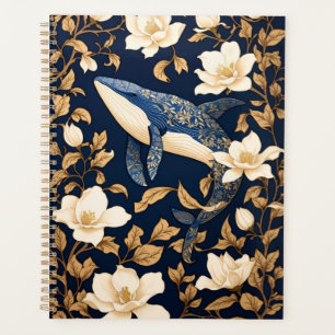 Agenda Baleia Azul Elegante William Morris Inspirou Flora