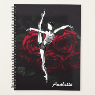 Agenda Ballerina e Balé Rosas Personalizados