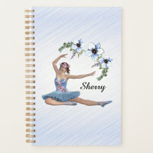 Agenda Ballerina em Nome Pessoal Azul