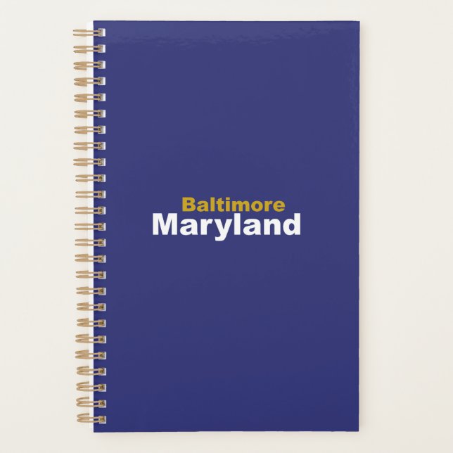 Agenda Baltimore, Maryland Planner  (Frente)