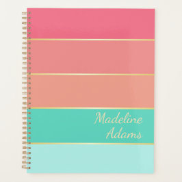 Agenda Bandas de Cores de Verão Personalizadas elegantes