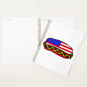 Agenda Bandeira Americana Patriótica Cão Quente