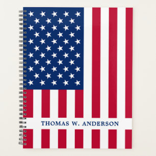 Agenda Bandeira Americana Vermelha Branca Azul Patriótica