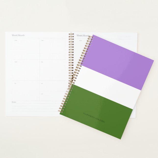 Agenda Bandeira do orgulho genderqueer SlipperyJoe's lava (Exibição)