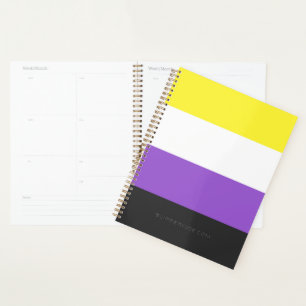 Agenda Bandeira do Orgulho Não Binário da SlipperyJoe's a