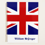 Agenda Bandeira do Reino Unido / União Jack Personalizado<br><div class="desc">NewParkLane - Planejador Personalizado, com a bandeira nacional do Reino Unido; o bandeira da União. Fácil de personalizar no Zazzle com seu próprio texto para um design personalizado. Todo estilo de texto, cores, tamanhos podem ser modificados para ajustado das suas necessidades. Verifique se há itens correspondentes nesta coleção. Você tem...</div>