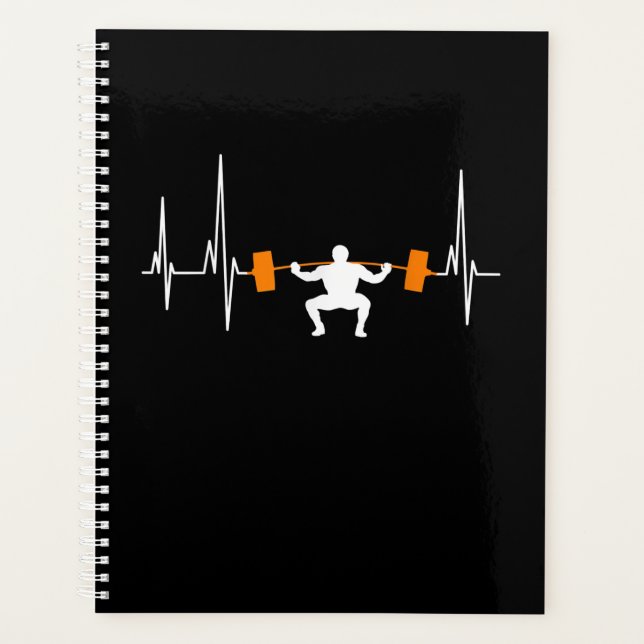 Agenda Barbell Weighising Heartbeat Bodybuilding Legal (Frente)