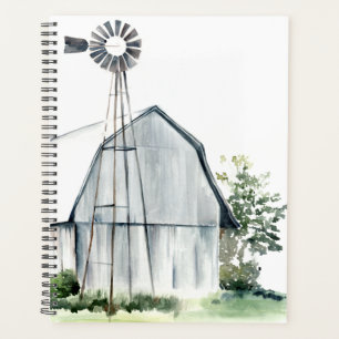 Agenda Barn de Cinza de Aquarela