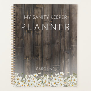 Agenda Barnwood e Daisies Rustic