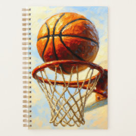 Agenda Basketball Art Notebook - Sports Design Journal