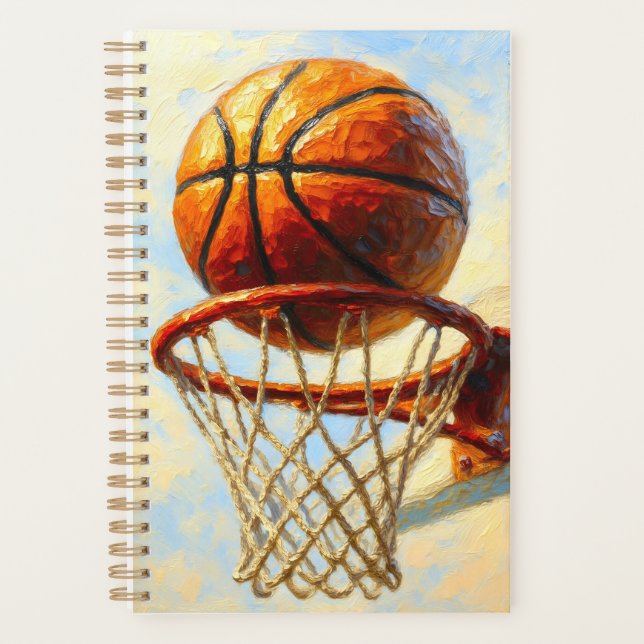 Agenda Basketball Art Notebook - Sports Design Journal (Frente)