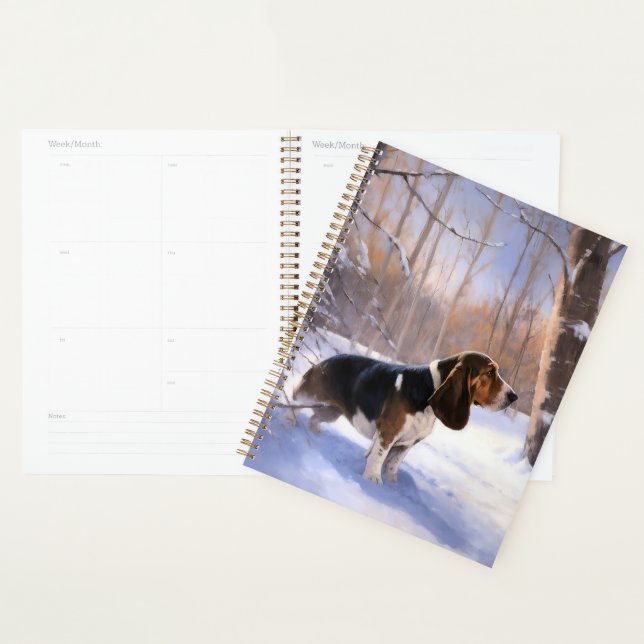 Agenda Basset Hound Deixe Nevar Natal (Exibição)