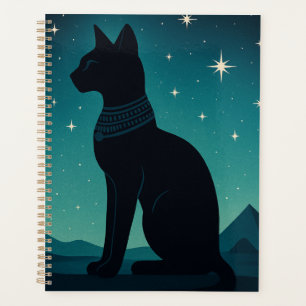Agenda Bastet Planner Starry Egípcio Cat Art