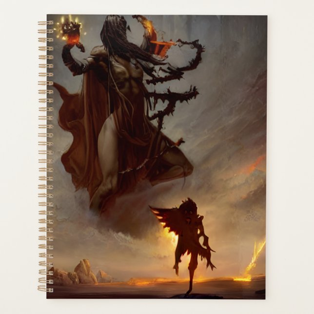 Agenda Batalha Dentro de | Dark Fantasy Warrior Planner (Frente)