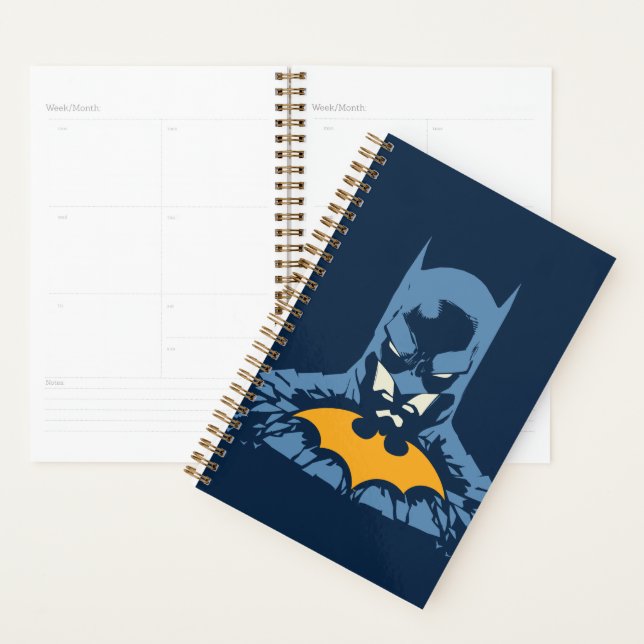 Agenda Batman Quebrado Com Logótipo Dourado (Exibição)