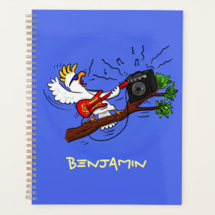 Agenda Batuta engraçada tocando cartoon de violão