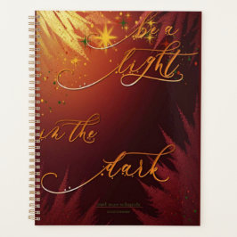 Agenda Be A Light Red-Gold Mel Mae Schmidt Stationery