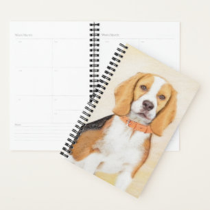 Agenda Beagle Hound Dog Painting Original Animal Art