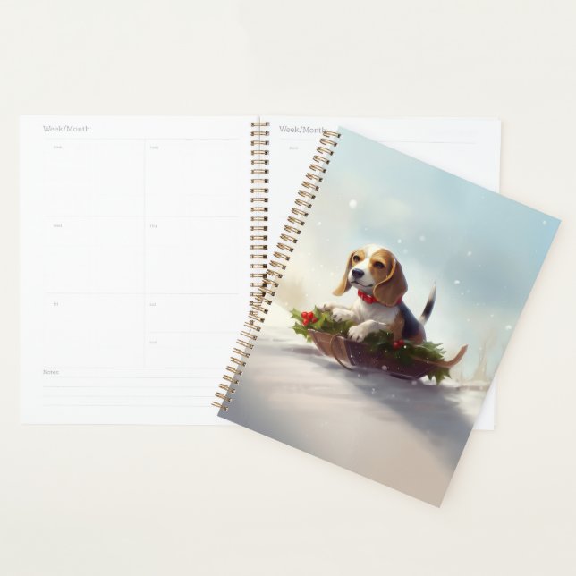 Agenda Beagle Natal neve inverno (Exibição)