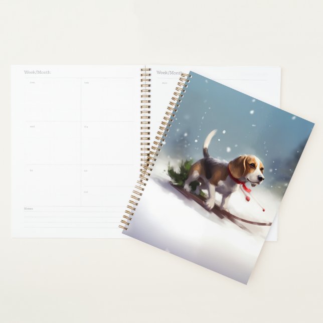 Agenda Beagle Natal neve inverno (Exibição)