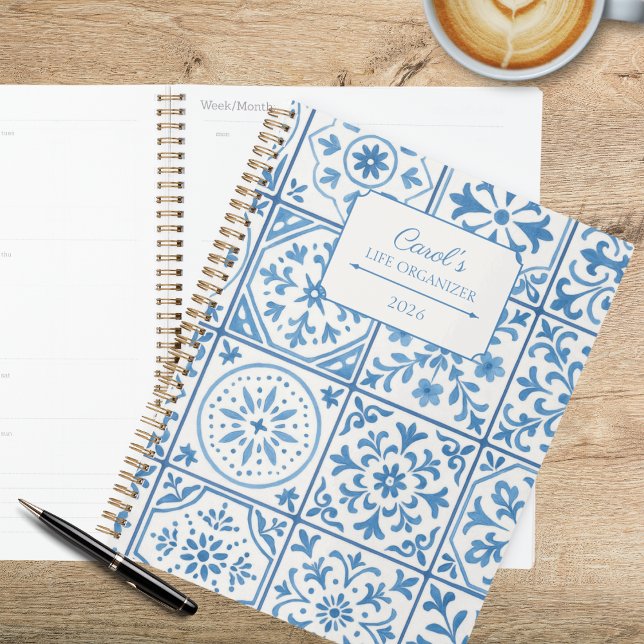 Agenda Beautiful Blue Tile  (Criador carregado)