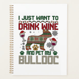 Agenda Beba Vinho Bulldog Cachorro Suéter Feio Chapéu de 