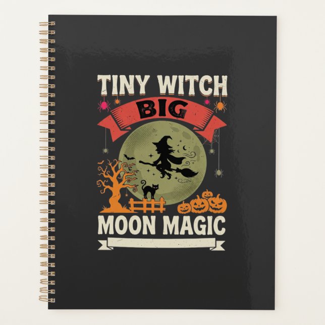 Agenda Bebê de Halloween Bruxas Magia da Lua (Frente)