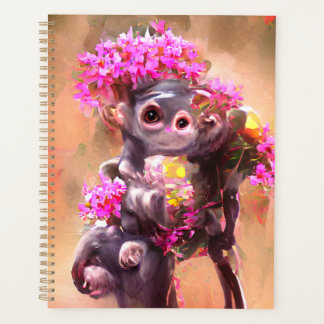Agenda Bebê macaco com flores