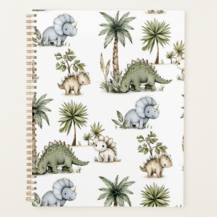 Agenda Bebês Dinossauros em Aquarela Fofos
